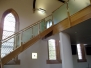 Staircases with glass balustrades