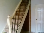 Staircases with metal balustrades