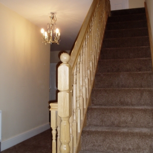 Oak Carpet Grade, with oxford fluted spindle