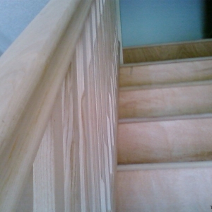 Ash carpet grade, with stop chamfered spindles