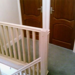 Ash carpet grade, with stop chamfered spindles